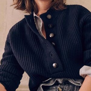 Sezane Lucas Sweater in Navy Size XS